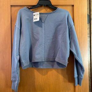 Salt Life Women’s Steel Blue Cropped Long Sleeves Sweatshirt NWT Size S